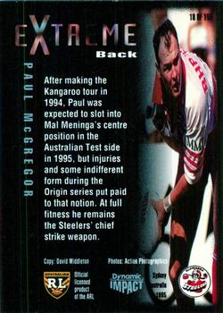 1995 Dynamic ARL Series 3 #018 Paul McGregor Back